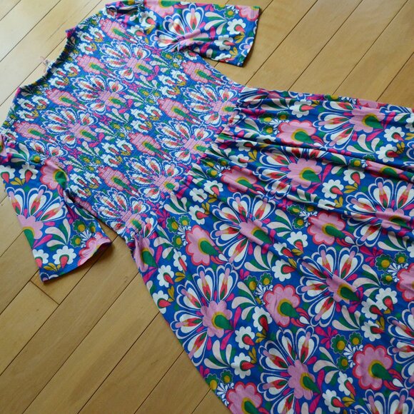 Boden Bethany Smocked Jersey Dress US 8R NWT - Picture 12 of 13